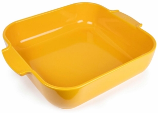 PEUGEOT Auflaufform APPOLIA Keramik 36cm Groß Quadratisch Safrangelb, Keramik, Keramik