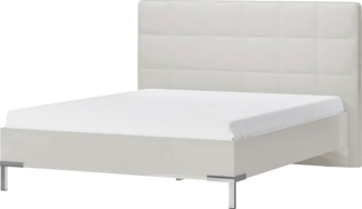 Places of Style Bett Piano, Liegefläche 160x200 oder 180x200 cm, FSC-zertifiziert, mit gepolstertem Kopfteil, UV Lackierung hochglanz beige oder weiß