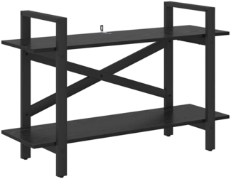 vidaXL Bücherregal Schwarz Eichen-Optik 100 x 33,5 x 64 cm 883952