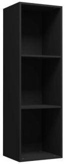vidaXL Bücherregal/TV-Schrank Schwarz 36x30x114 cm Holzwerkstoff 800136