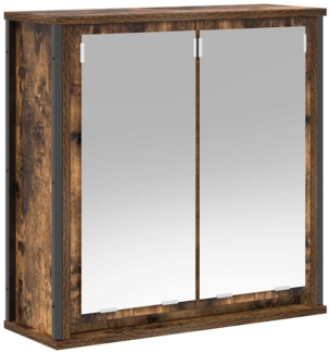 vidaXL Bad-Wandschrank mit Spiegel Räuchereiche 60x21x60 cm 861899