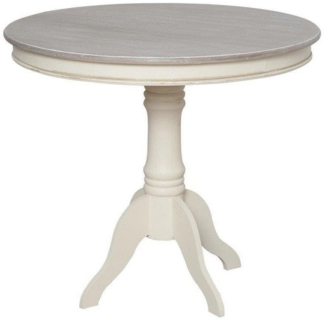Livin Hill Esstisch Rimini Creme, hellbraune Spitze RI116