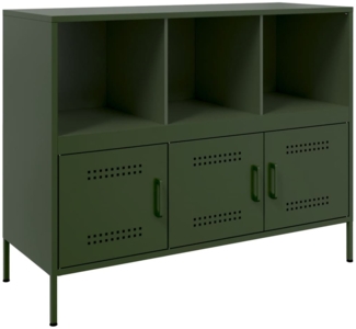 vidaXL Sideboard Olivgrün 100,5 x 39 x 79 cm Stahl 843094