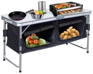 Clanmacy Campingtisch Campingtisch, Campingküche, Campingschrank, Reiseküche, mit Windschutz