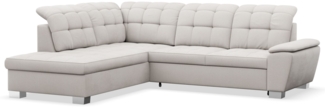 Selsey 'Jamaal' Ecksofa mit Schlaffunktion und Stauraum linksseitig, creme