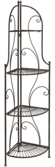 Ambiente Haus Standregal Eckregal mit 4 Böden - Antikbraun 157 cm, 1-tlg.