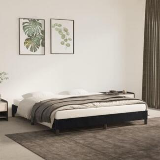 vidaXL Bettgestell ohne Matratze Schwarz 160x200 cm Samt 346984