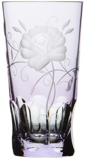 Becher Kristall Rose azur (14 cm)