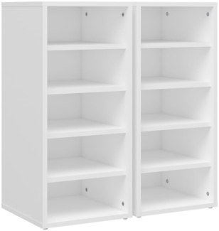 vidaXL Schuhschränke 2 Stk. Weiß 31,5x35x70 cm Holzwerkstoff 808982