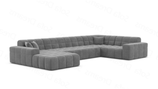 Sofa Dreams Wohnlandschaft Stoff Wohnlandschaft Modern Polstersofa Ibiza U Form Luxus Stoffsofa, Loungesofa