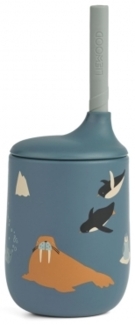 Liewood Ellis Bedruckter Trinkbecher Arctic Sea / Oceanview