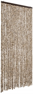 vidaXL Fliegenvorhang Beige und Braun 100x230 cm Chenille 377390