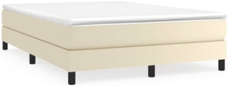 vidaXL Bettgestell Creme 140x190 cm Kunstleder 3120696