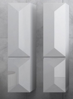 Faizee Möbel Badezimmer-Set Badezimmerschränke Schwarz/Weiß Badezimmer Schrank Stauraum Modern