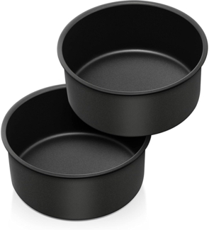 Homikit Edelstahl Backform Set 2er, Rund Kuchenform Antihaft 16cm, Gesund