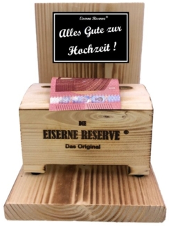 Eiserne Reserve® Geschenkbox Alles Gute zur Hochzeit- Eiserne Reserve Geldbox - Geldgeschenk - Geld