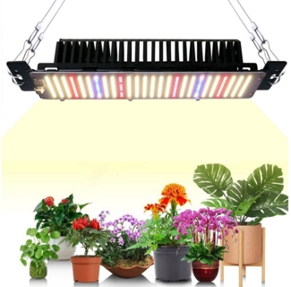 Jibenhome Pflanzenlampe 312 LEDs Vollspektrum Wachstumslicht 50W Cannabis Grow Lampe, 1 Stück, Pflanzenlicht mit Rotes+IR+UV+Blaues, Adapter für Pflanzen, Gewächshaus