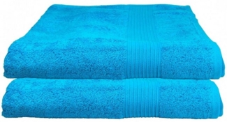 Julie Julsen Badetuch 2-Badetuch-Türkis-Badetuch 100 x 150 cm, Baumwolle (2-St)
