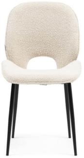 Riviera Maison Esszimmerstuhl Mr. Beekman Dining Chair White Sand Boucle 6070001