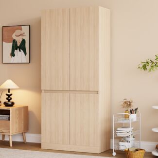 Kleiderschrank 70 x 40 x 170 cm aus Holz in Naturholzoptik, mit Doppeltüren