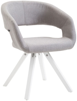 CLP Esszimmerstuhl Suez Stoff mit Eichenholzgestell,grau weiß