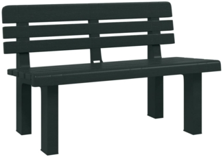 vidaXL Gartenbank Grün 110x52x71 cm Polypropylen 4009381