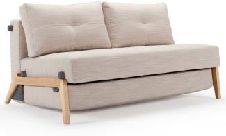 Schlafsofa - Cubed Deluxe 160 - Blida Leinen Sandgrau (612)