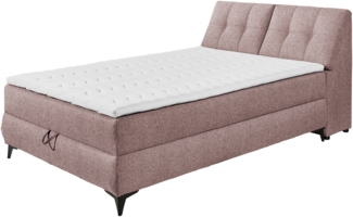 Boxbett >ATLANTIS 6< 140x200 cm Liegefläche, Bezug in flamingo - 145x102x240cm (BxHxT)