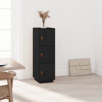 Highboard Schwarz 34x40x108,5 cm Massivholz Kiefer [820171]