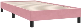 vidaXL Bettgestell ohne Matratze Rosa 100x210 cm Samt 4101348