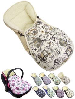 BambiniWelt by Rafael K. Fußsack Winterfußsack für Babyschale kompatibel mit Maxi-Cosi mit Wolle
