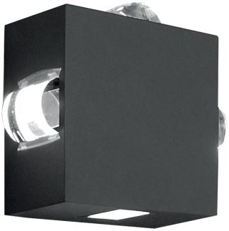 Elstead Lighting Wandleuchte Agner, Aluminium Druckguss, Graphit, 4 Lampen