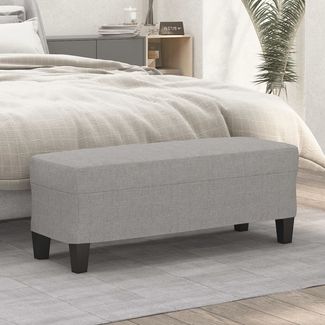 vidaXL Sitzbank Hellgrau 100x35x41 cm Stoff 349451