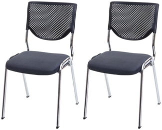 MCW Stapelstuhl H401-2 (Set, 2 St), 2er-Set, Ergonomisch geformte Rückenlehne, Fußbodenschoner