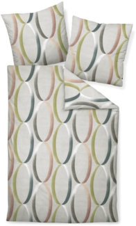 Janine Feinbiber Bettwäsche 155 x 220 cm 80 x 80 2 teilig DAVOS 65156-08-512 platin