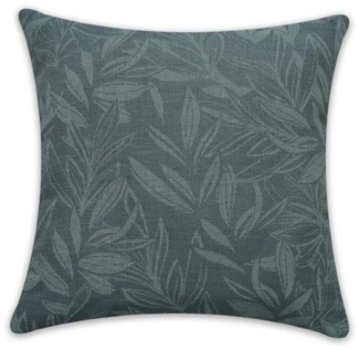 Sehlbach Kissen Jacquard Blätter dunkelgrün 45 x 45 cm