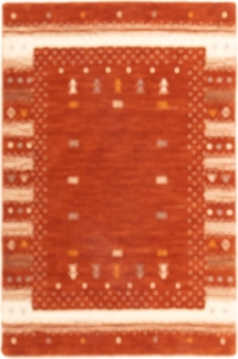 Morgenland Gabbeh Teppich - Loribaft Softy - 90x60 cm - terrakotta