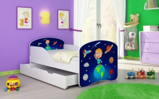 Luxusbetten24 Kinderbett Luna, mit Stauraum und verschiedenen Motiven