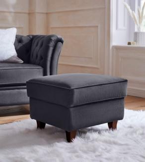 Home affaire Polsterhocker Reims, echte Chesterfield-Knopfheftung, Samtoptik mich changierender Optik