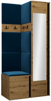 Garderoben-Set Monati XXV (Farbe: Eiche Artisan / Schwarz, Manila 26)