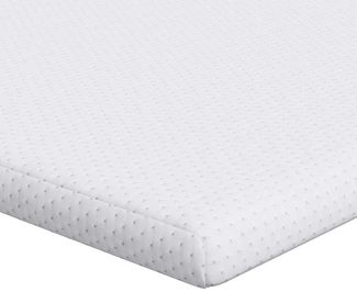 vidaXL Matratzenauflage, Jacquard Stoff weiß, 140x190 cm, Kaltschaum