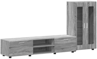 vidaXL TV-Schrankset mit Schubladen Graues Sonoma Holzwerkstoff 3397940