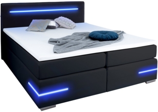 wonello Boxbett Lennox, mit Matratzen, Topper, LED-Beleuchtung und 2x USB-Anschluss