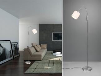 Reality Leuchten LED Stehlampe, Dimmfunktion, LED wechselbar, Warmweiß, kleine Designer Leselampe schmal Schwanenhalslampe dimmbar, Höhe 130cm