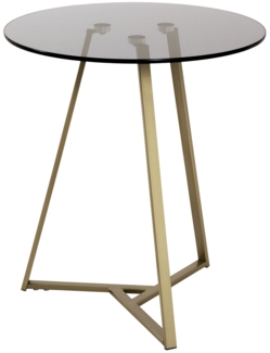 Beistelltisch Claude / Cindy , Grau, Gold , 0 x 50 x 0 cm