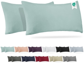 BARBONS Kissenbezug 100% Baumwolle Kissenbezug, weiche Kopfkissenbezug, Kissenhülle, (2 Stück), 165 g/m², Jersey