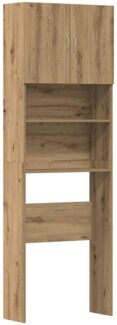 Waschmaschinenschrank, Waschküchenschrank Artisan-Eiche 64x24x190 cm Holzwerkstoff de7931