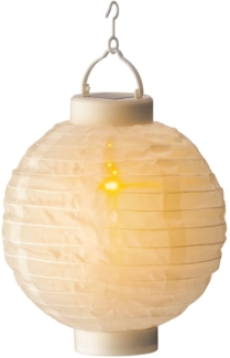 Lumineo Lampion, Flacker Effekt, warmweiß, Solar Gartenleuchte LED Lampion flackernd 20x23cm Kunststoff Warmweiß