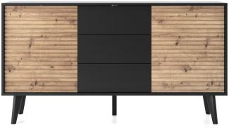 MOEBLO Kommode Canelado kommode CS154 (Wohnzimmer, Esszimmer, Flur & Diele, Moderne Sideboard mit Schubladen Highboard), (HxBxT):83x154x39 cm