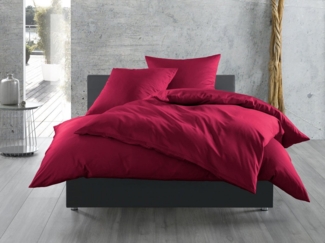BETTWAESCHE-MIT-STIL Bettwäsche Mako Satin Bettwäsche uni einfarbig, Mako-Satin, 3 teilig